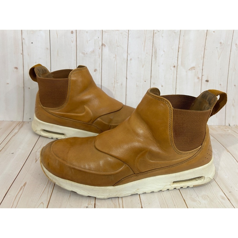 Nike Air Max Thea Mid Leather Shoes Ale Brown/Sail 859550-200 Women's Sz 8
